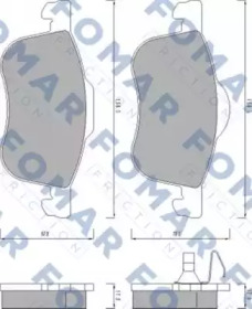 FOMAR FRICTION fo673481 -  Комплект тормозных колодок, дисковый тормоз